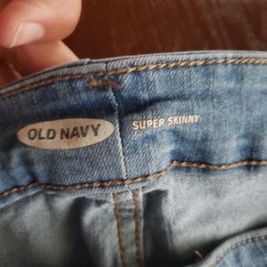 Women's sz 20 Old Navy LONG Light Wash Denim Super Skinny Jeans